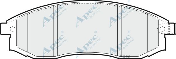 APEC BRAKING Комплект тормозных колодок, дисковый тормоз PAD1228
